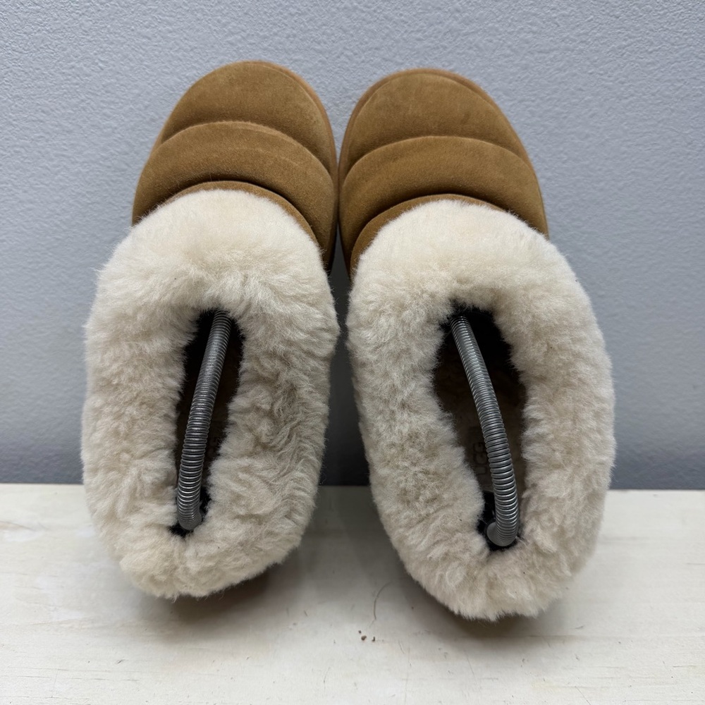 Ugg Brown Suede Tazzlita Platform Slippers Size 10 - Picture 8 of 10
